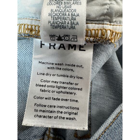 Frame Womens Size 31 L’Homme Skinny Jeans Blue Denim Medium Wash Made in USA - Picture 13 of 13